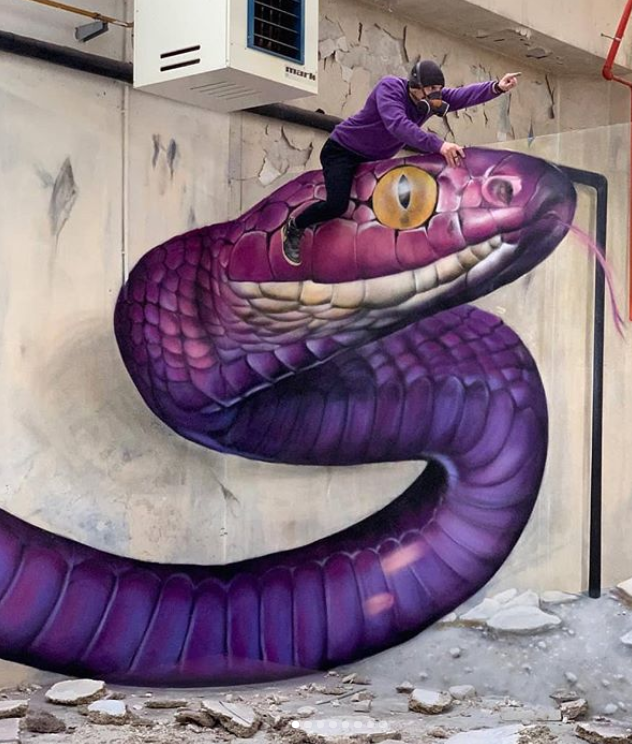 Detail Graffiti Wall Snake Nomer 18