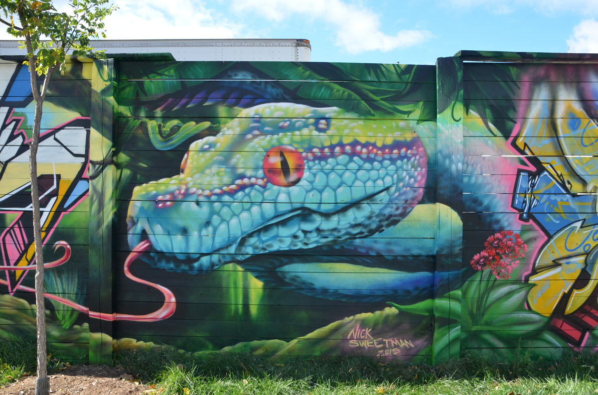 Detail Graffiti Wall Snake Nomer 4