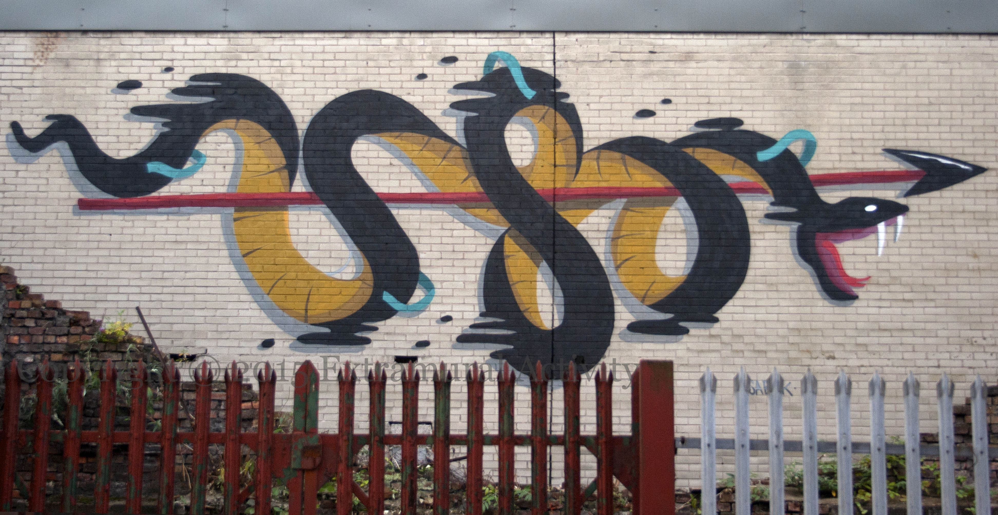 Detail Graffiti Wall Snake Nomer 31
