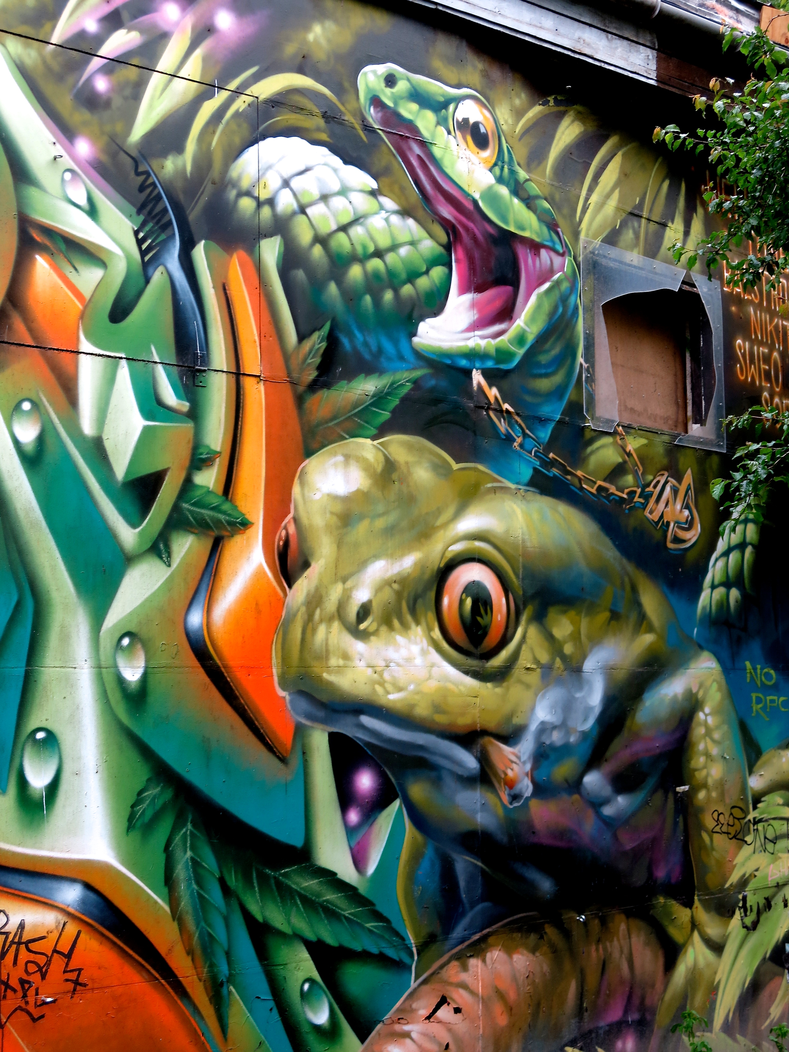 Detail Graffiti Wall Snake Nomer 35