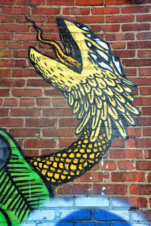 Detail Graffiti Wall Snake Nomer 45