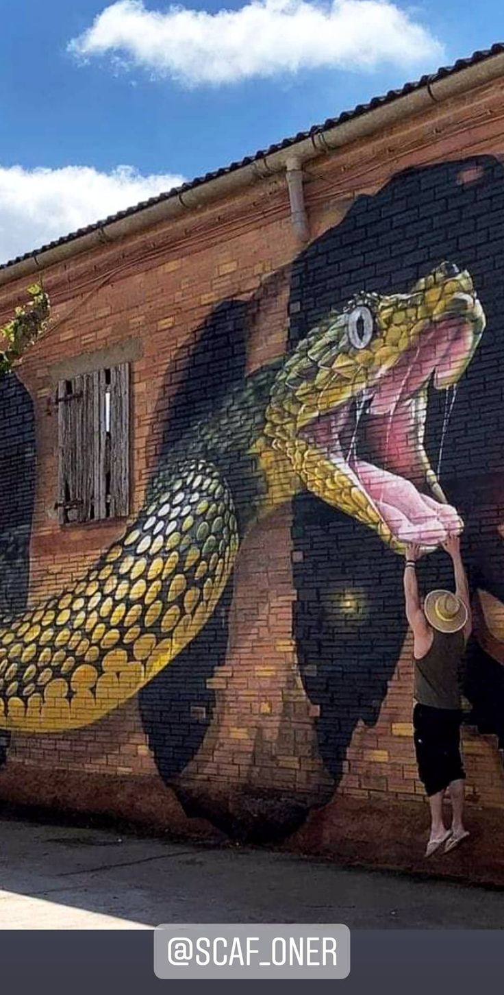 Detail Graffiti Wall Snake Nomer 10