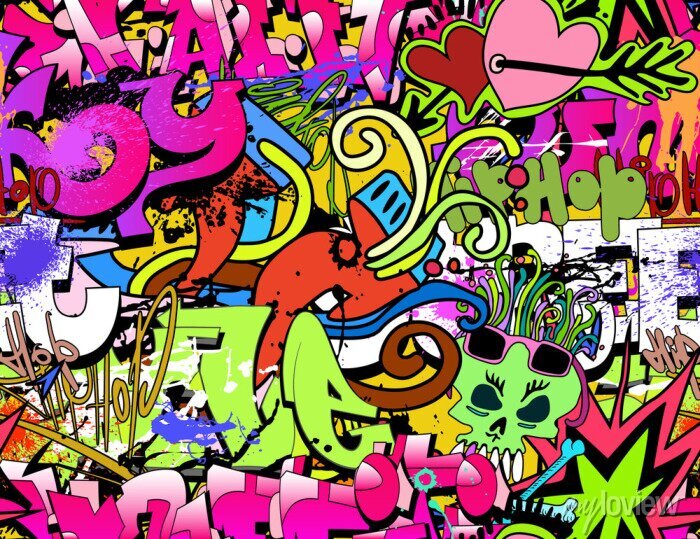 Detail Graffiti Wall Stickers Nomer 49