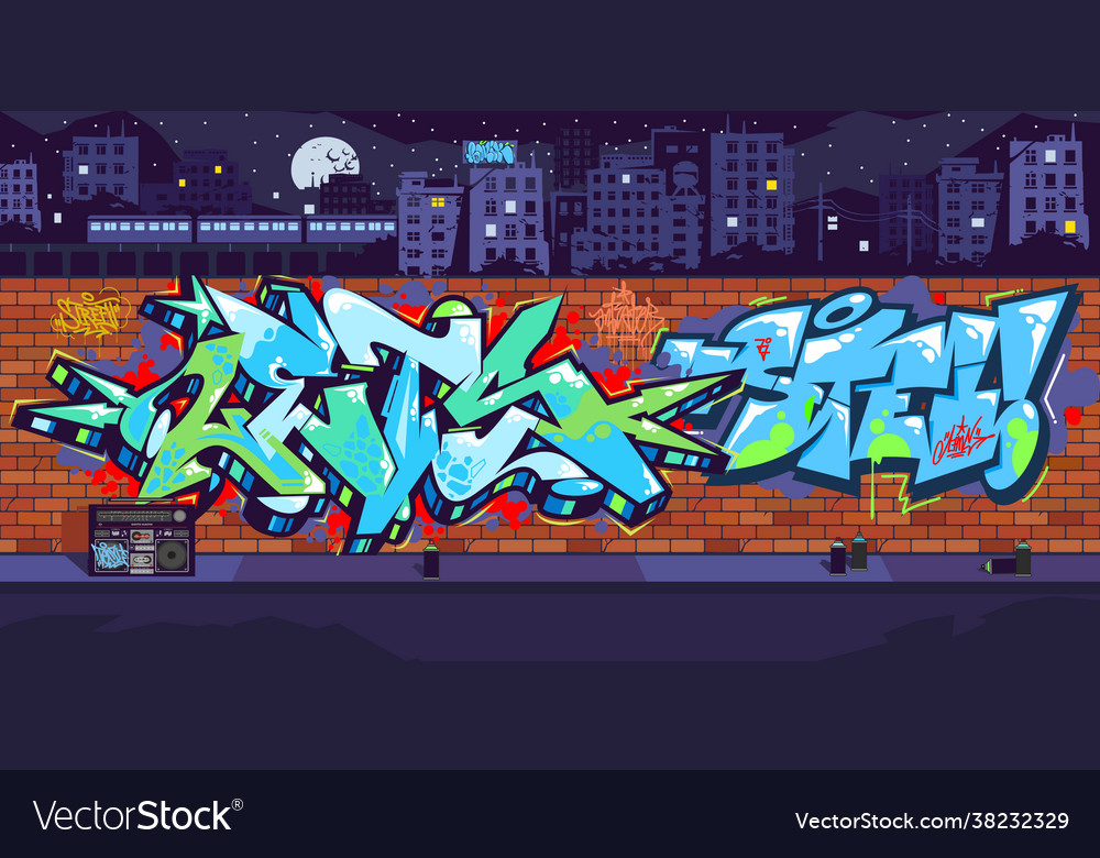 Detail Graffiti Wall Vector Nomer 12