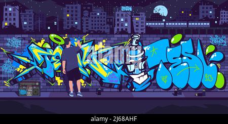 Detail Graffiti Wall Vector Nomer 47