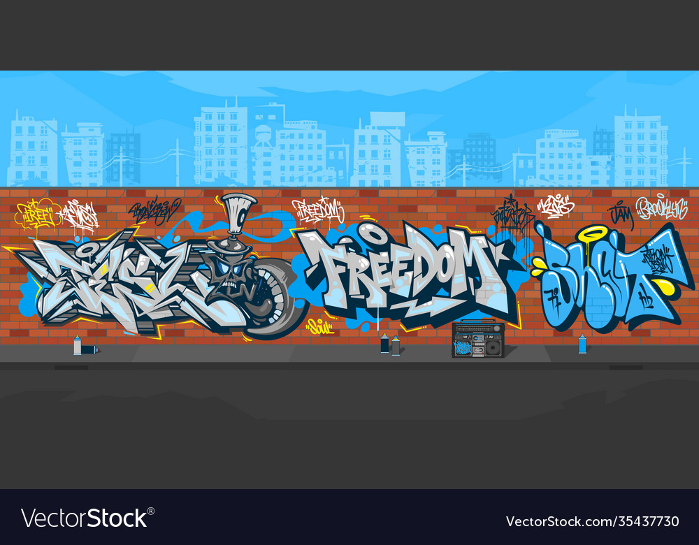 Detail Graffiti Wall Vector Nomer 6