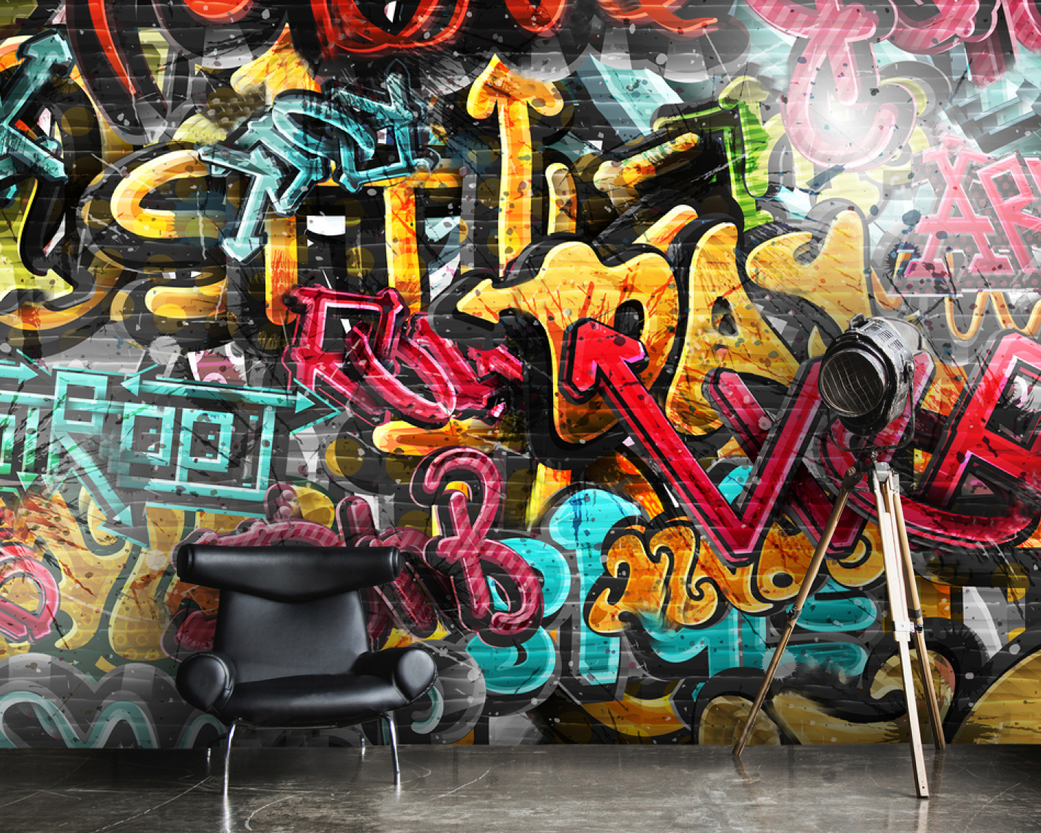 Detail Graffiti Wall Wallpaper Nomer 30