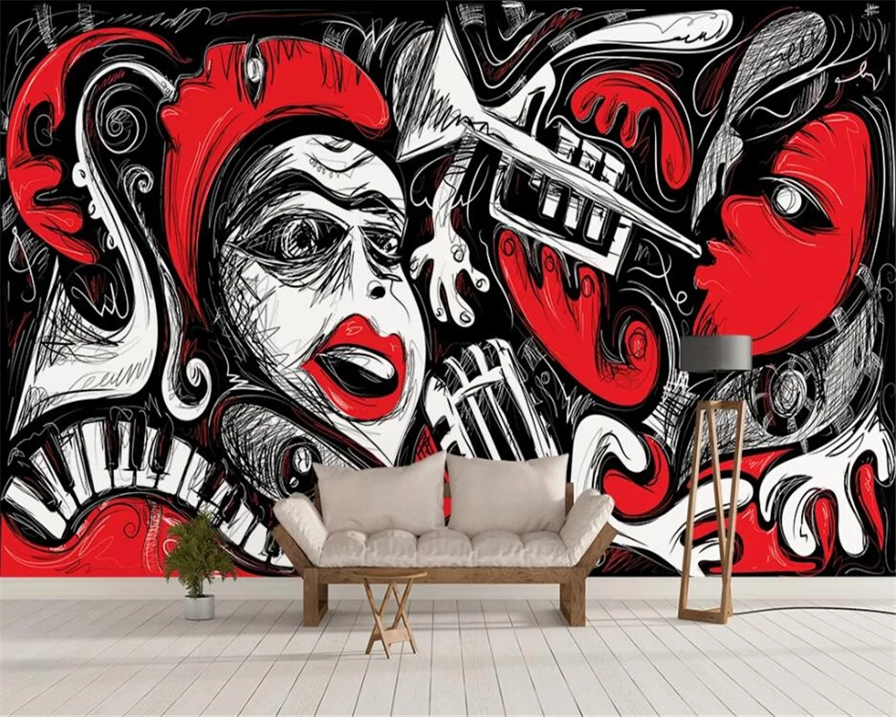 Detail Graffiti Wallpaper 3d Red Nomer 9