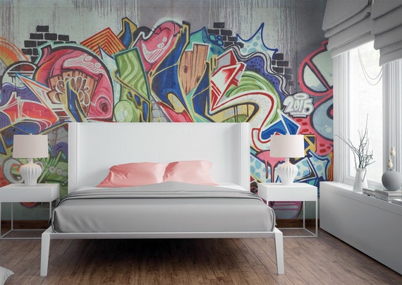 Detail Graffiti Wallpaper Bedroom Nomer 19