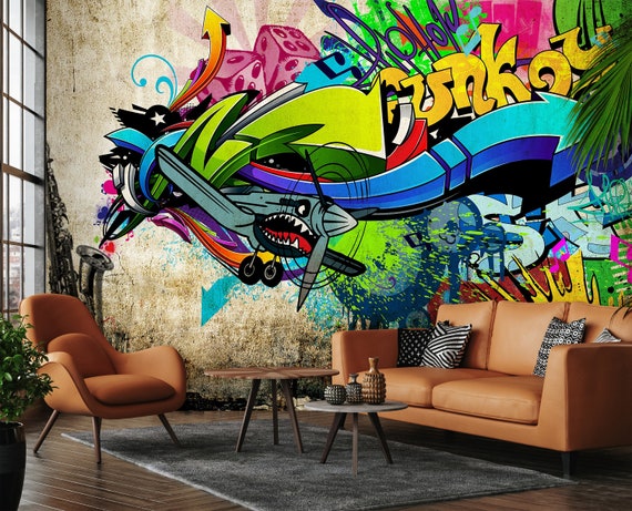 Detail Graffiti Wallpaper Bedroom Nomer 33