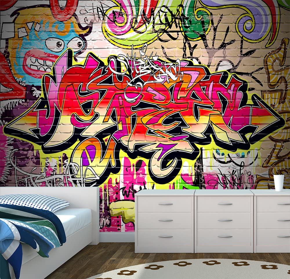 Detail Graffiti Wallpaper For Boys Bedroom Nomer 18