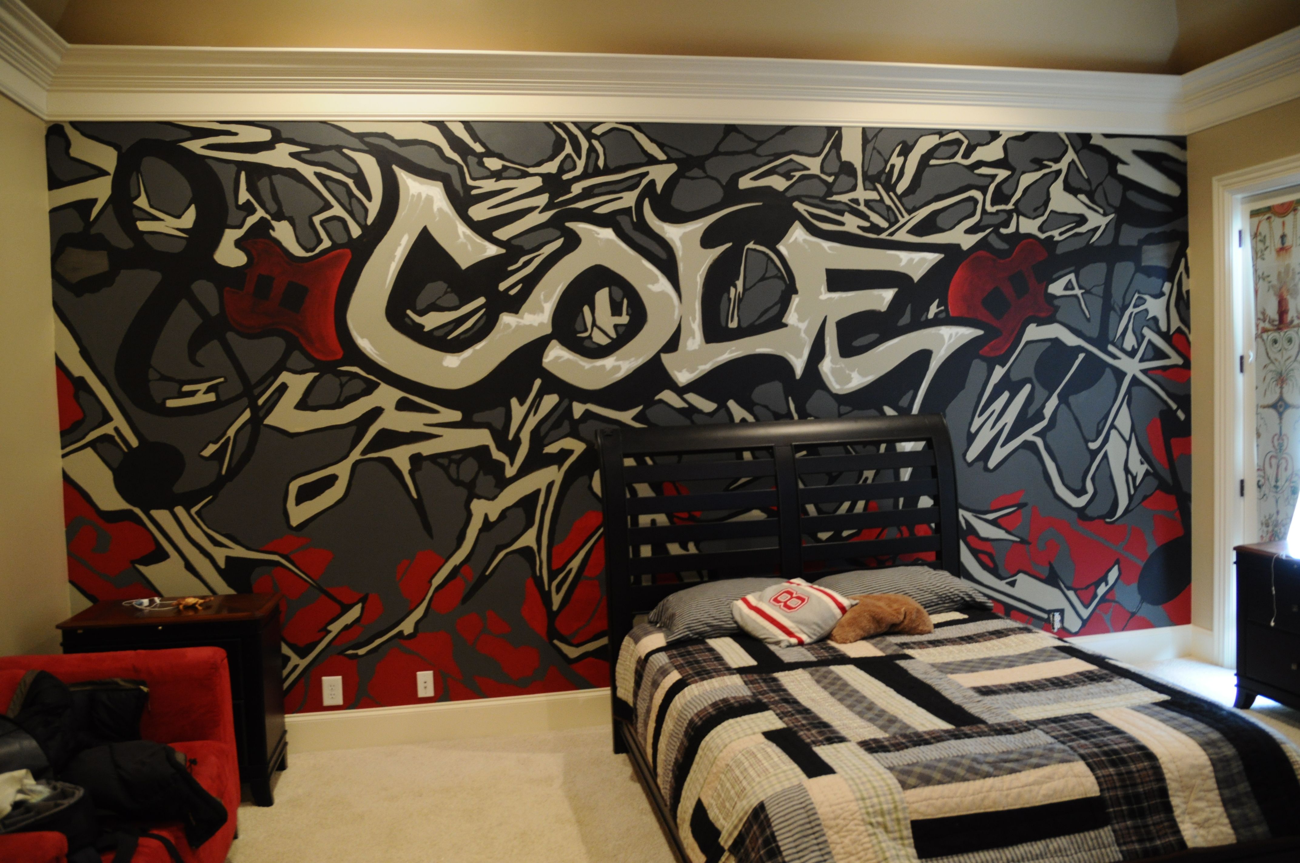 Detail Graffiti Wallpaper For Boys Bedroom Nomer 21
