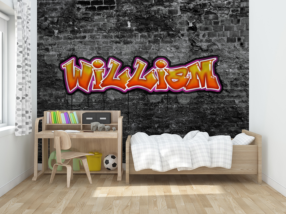 Detail Graffiti Wallpaper For Boys Bedroom Nomer 37