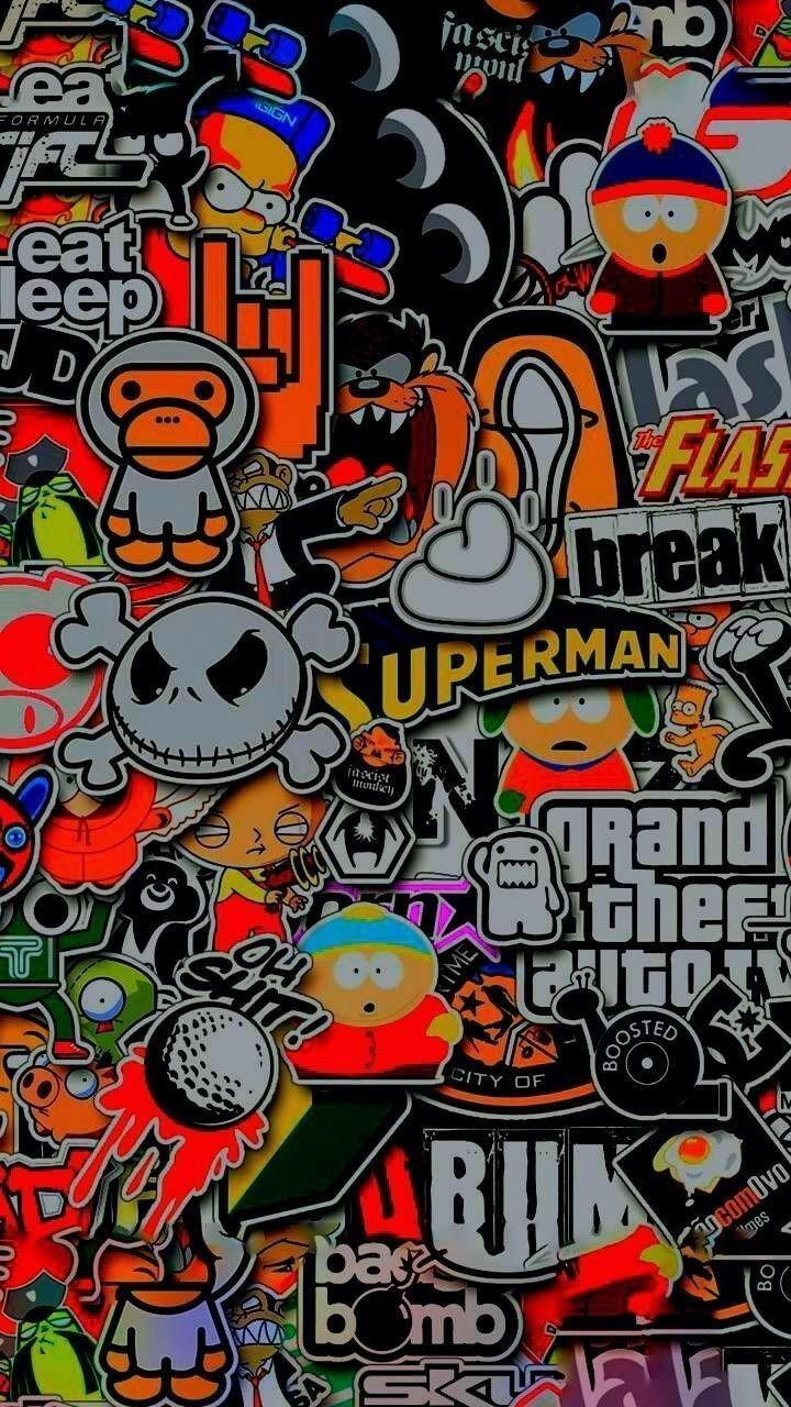 Detail Graffiti Wallpaper For Laptop Sticker Nomer 11