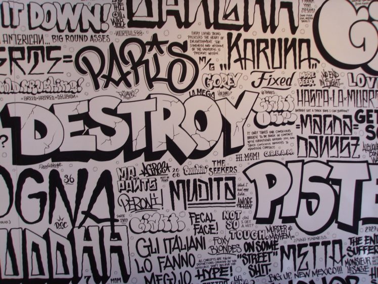 Detail Graffiti Wallpaper Hd Black And White Nomer 37