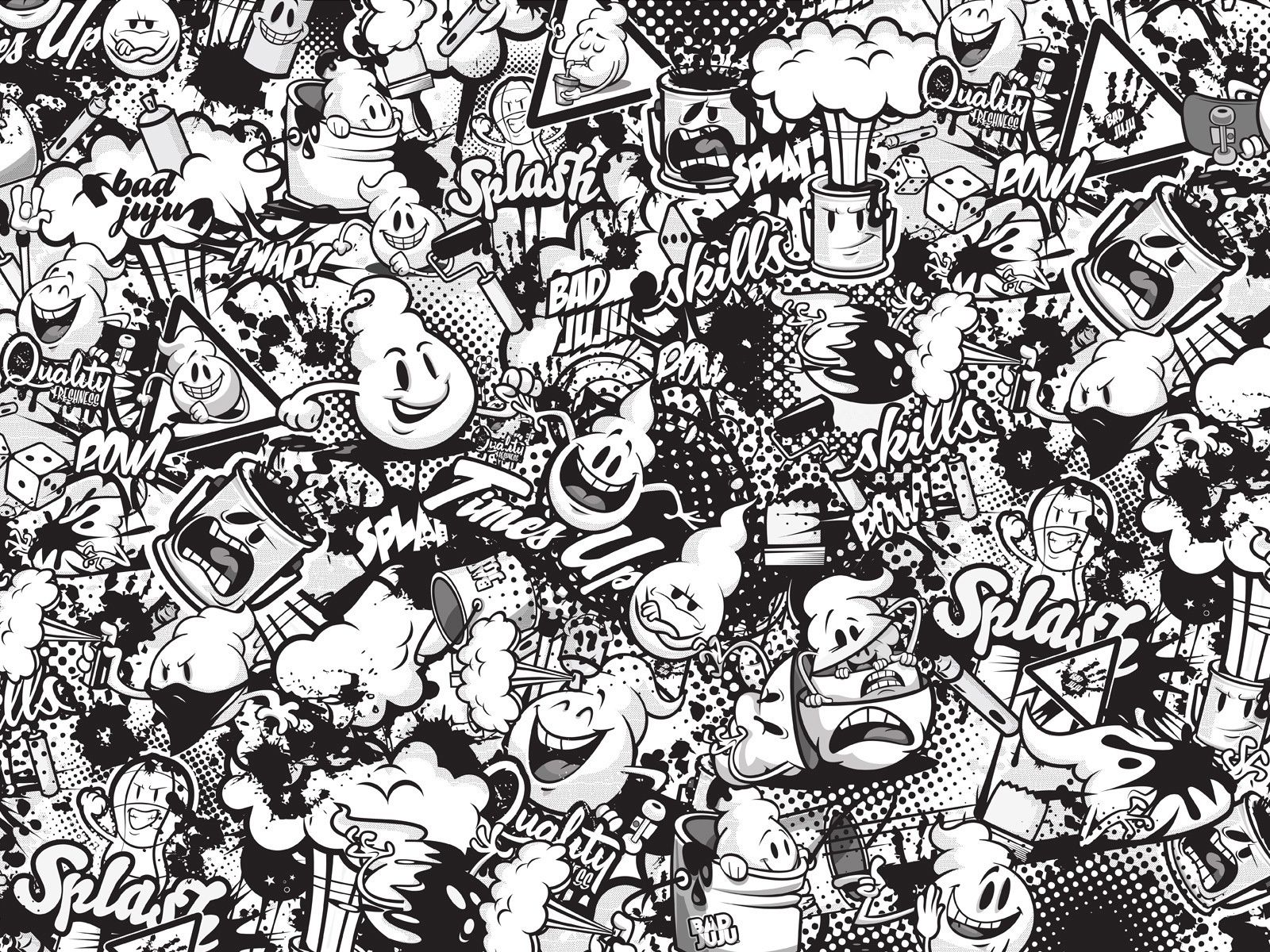 Detail Graffiti Wallpaper Hd Black And White Nomer 10