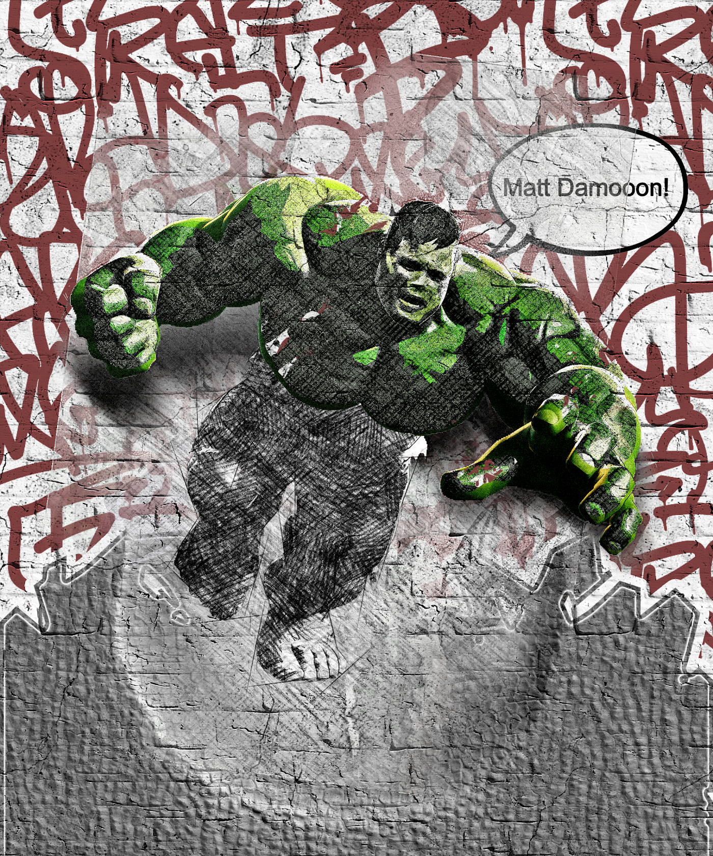 Detail Graffiti Wallpaper Hulk Nomer 37