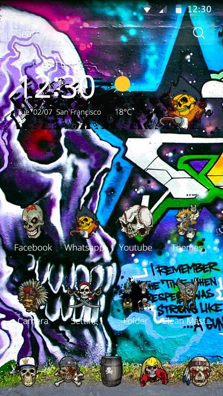 Detail Graffiti Wallpaper Skleton Nomer 27