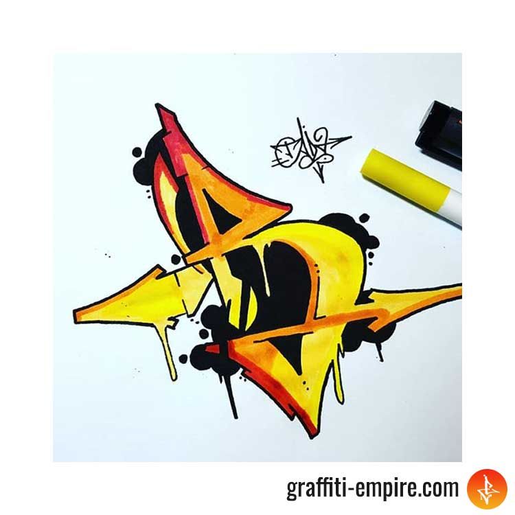 Detail Graffiti Wildstyle B Nomer 8
