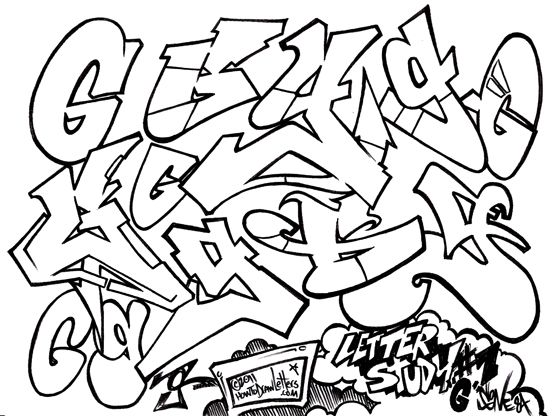 Detail Graffiti Wildstyle G Nomer 42