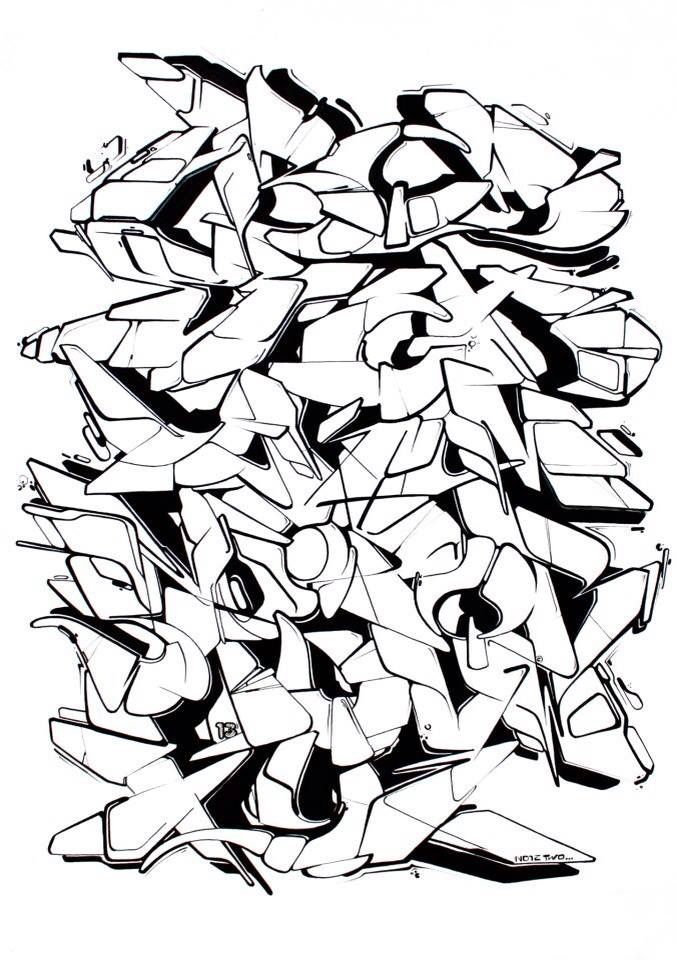Detail Graffiti Wildstyle Sketches A Z Nomer 2