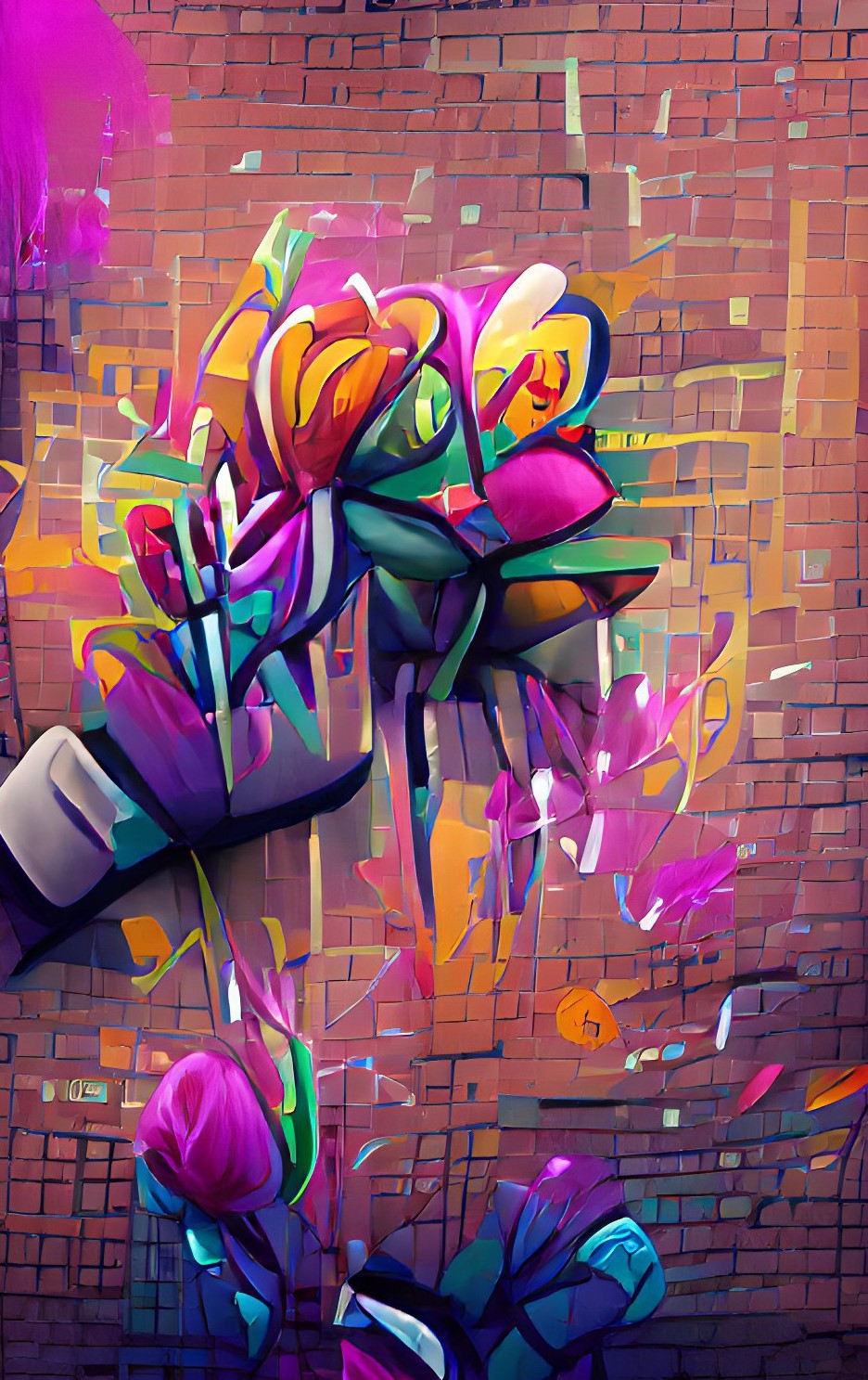 Detail Graffiti With Flower Nomer 33