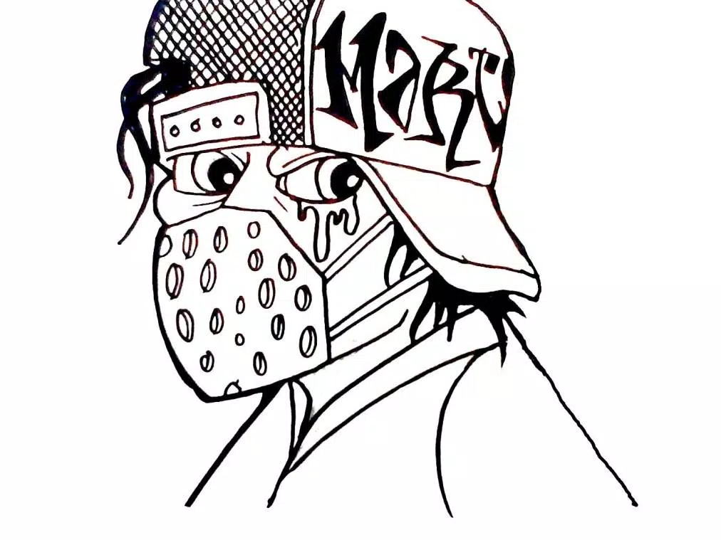 Detail Graffiti Wizard Hitam Putih Nomer 34