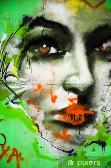 Detail Graffiti Woman Face Art Nomer 20