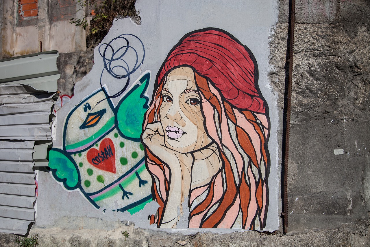 Detail Graffiti Woman Face Art Nomer 29