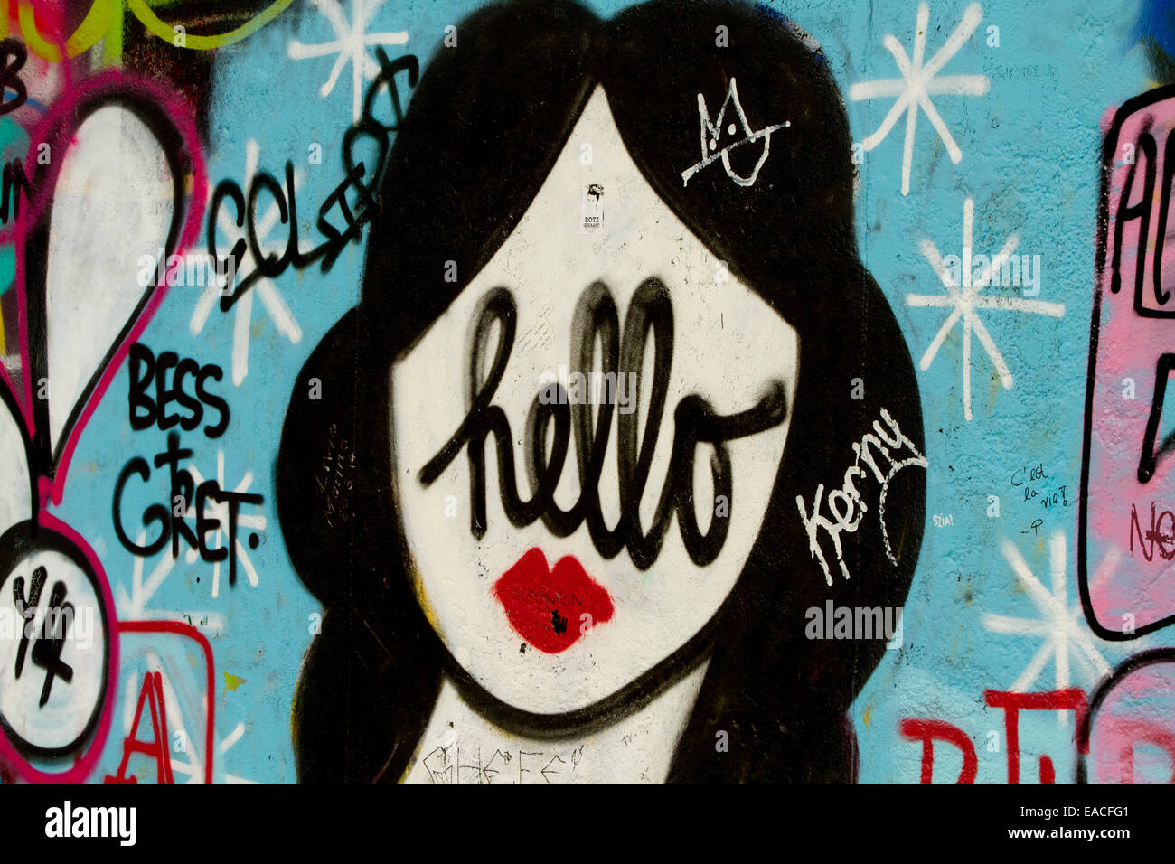 Detail Graffiti Woman Face Art Nomer 40