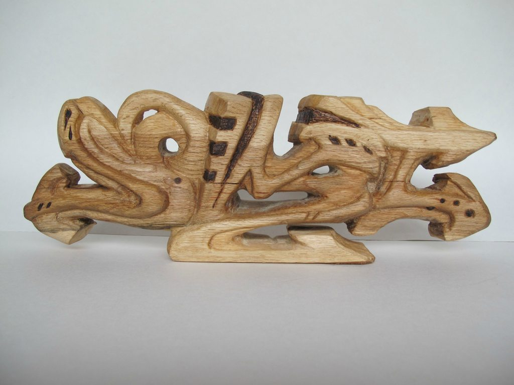Detail Graffiti Wood Nomer 4