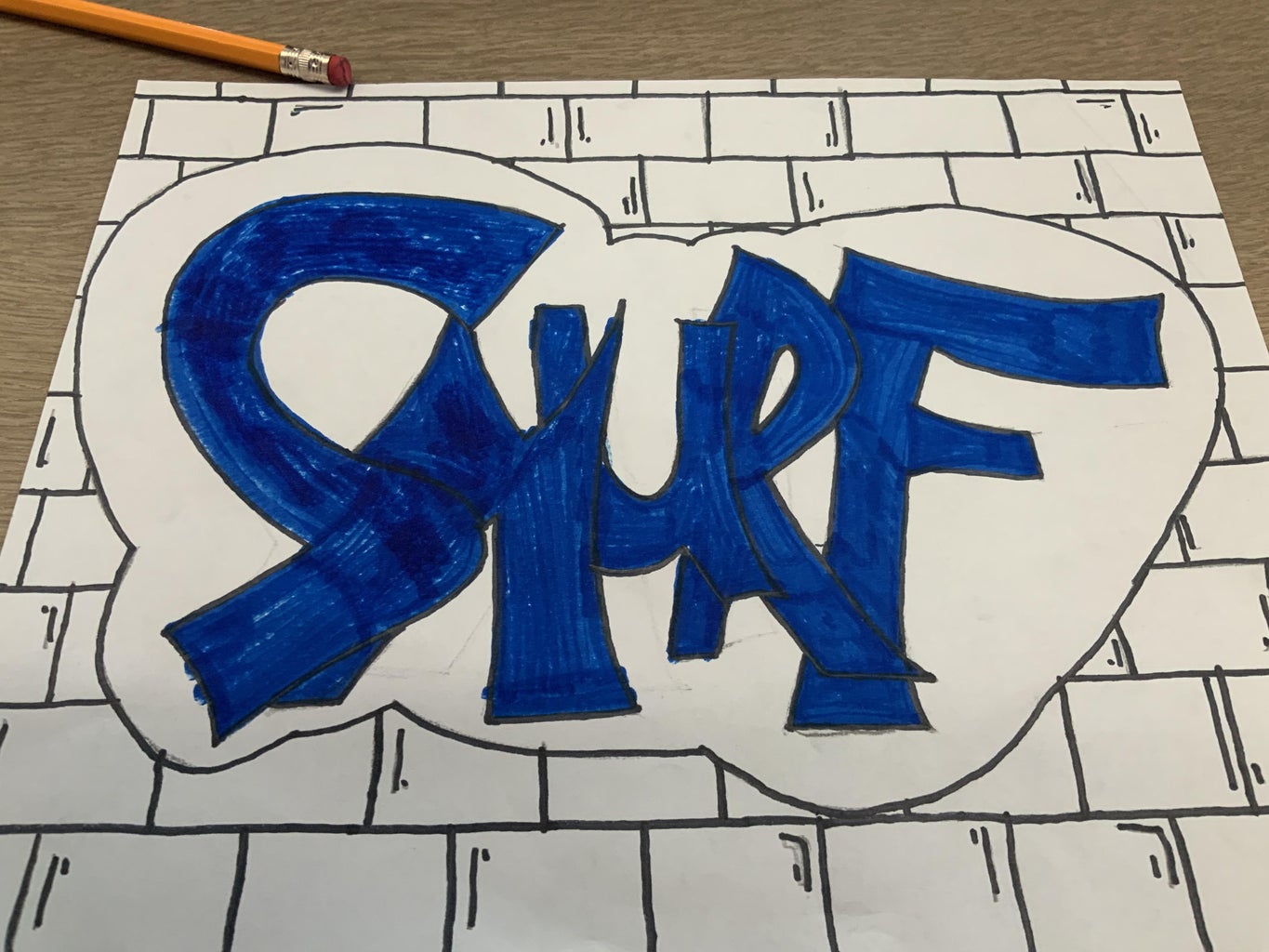 Detail Graffiti Word Teach Nomer 6