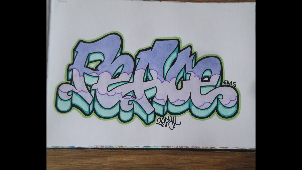 Detail Graffiti Words Peace Nomer 21