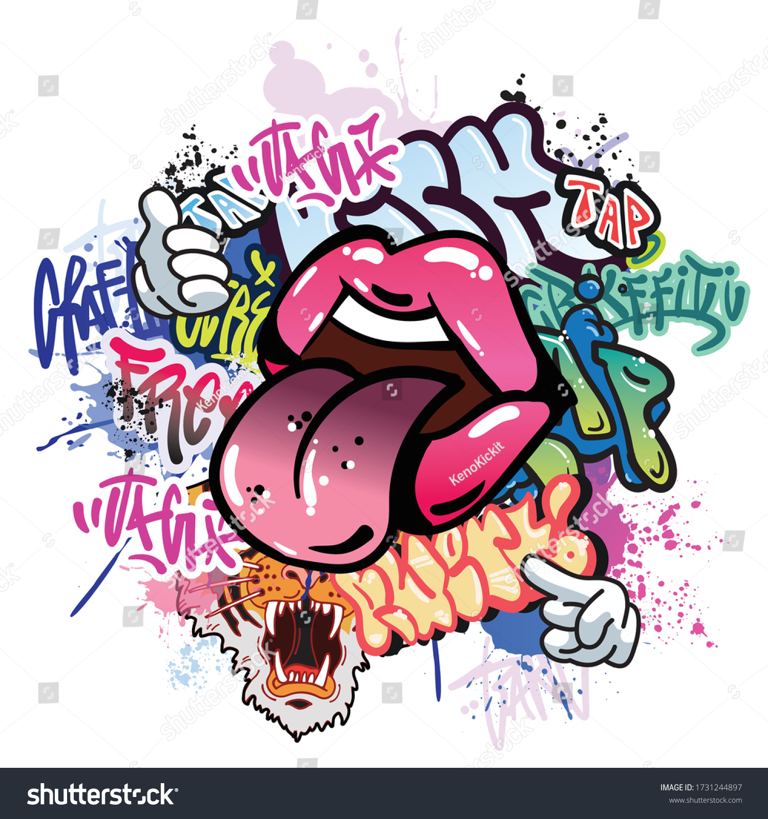 Detail Graffiti Words Vector Nomer 14