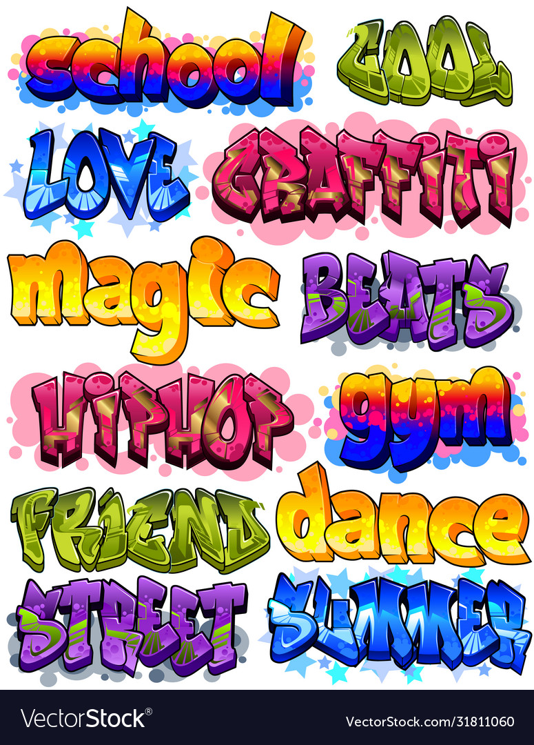 Detail Graffiti Words Vector Nomer 15
