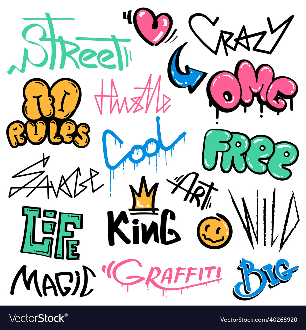 Detail Graffiti Words Vector Nomer 19