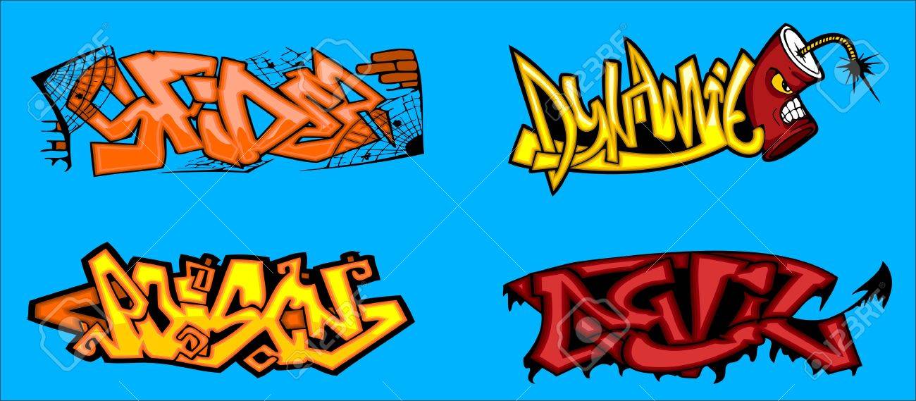 Detail Graffiti Words Vector Nomer 8