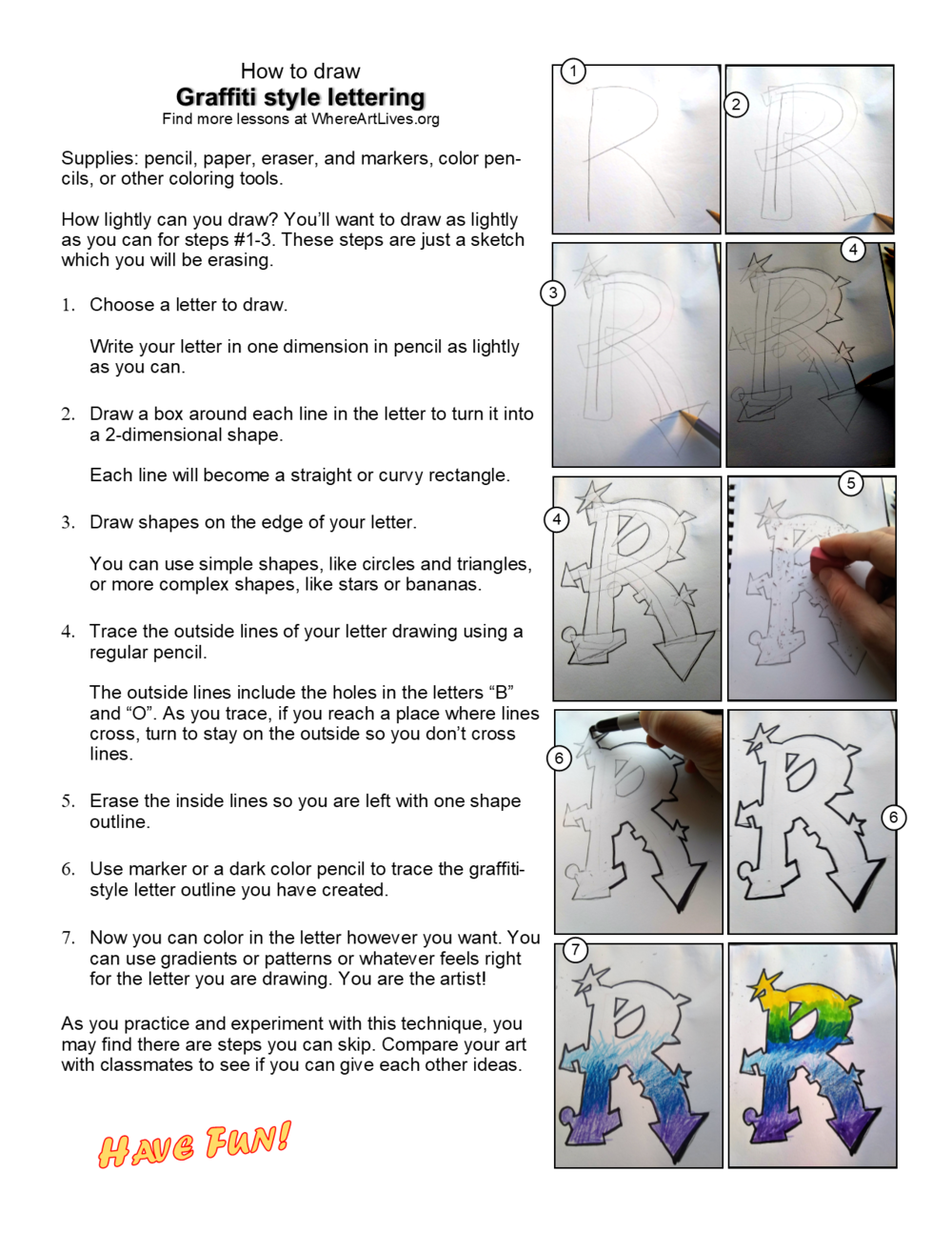 Detail Graffiti Worksheet Nomer 4