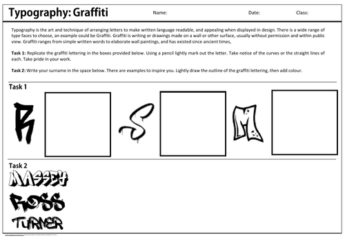 Detail Graffiti Worksheet Nomer 30