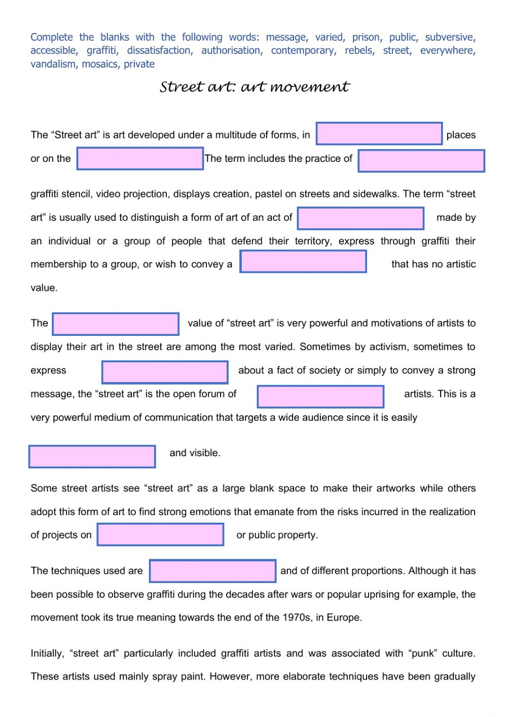 Detail Graffiti Worksheet Nomer 33