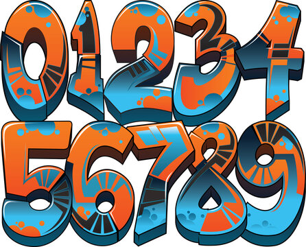 Detail Graffiti Writing Numbers Nomer 11
