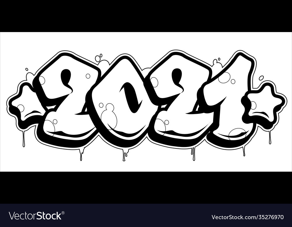 Detail Graffiti Writing Numbers Nomer 18