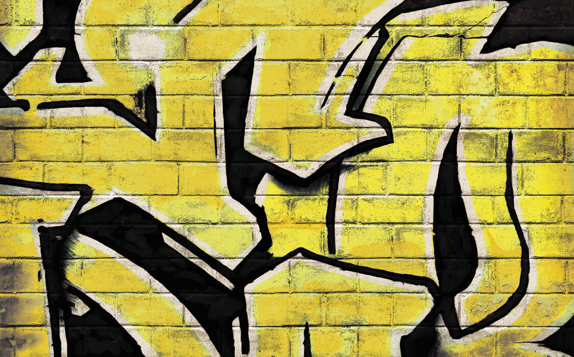 Detail Graffiti Yellow Paint Nomer 16