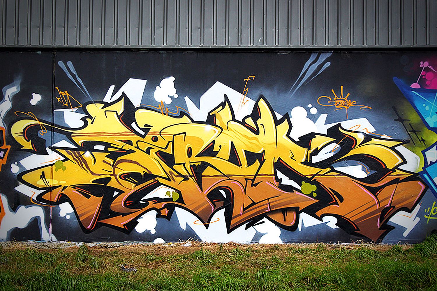 Detail Graffiti Yellow Paint Nomer 6