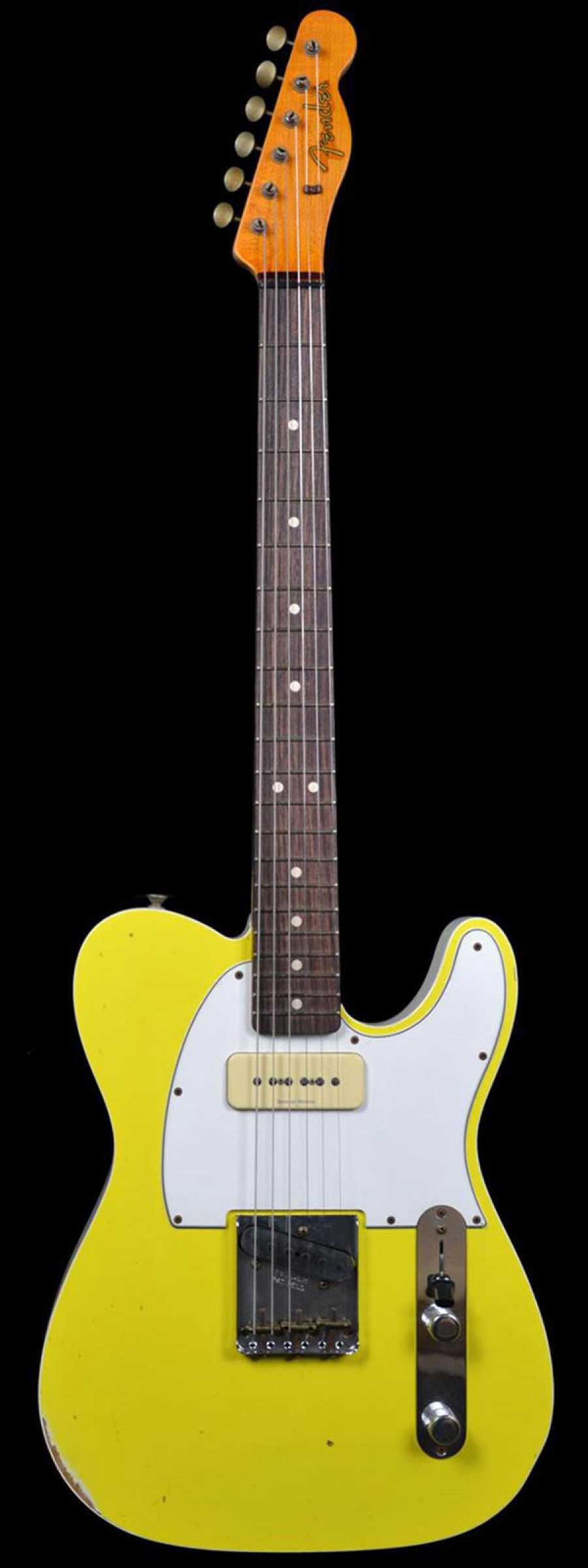 Detail Graffiti Yellow Telecaster Nomer 2