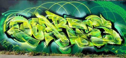 Green Graffiti Art - KibrisPDR