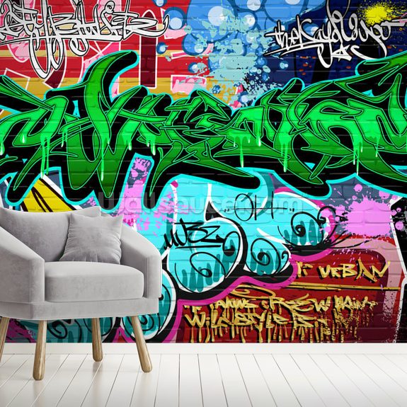 Detail Green Graffiti Art Nomer 3