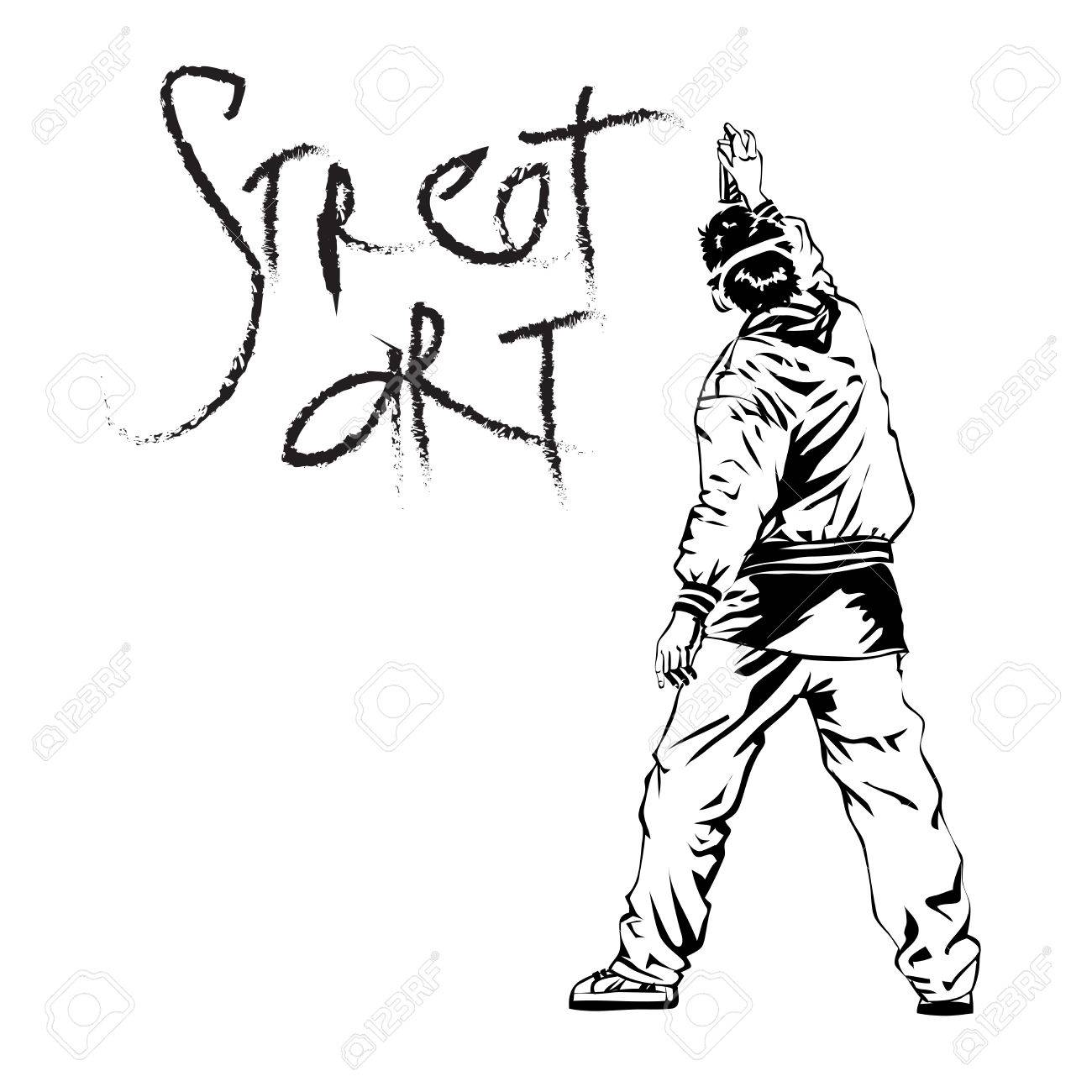Detail Guy Making Graffiti Nomer 8