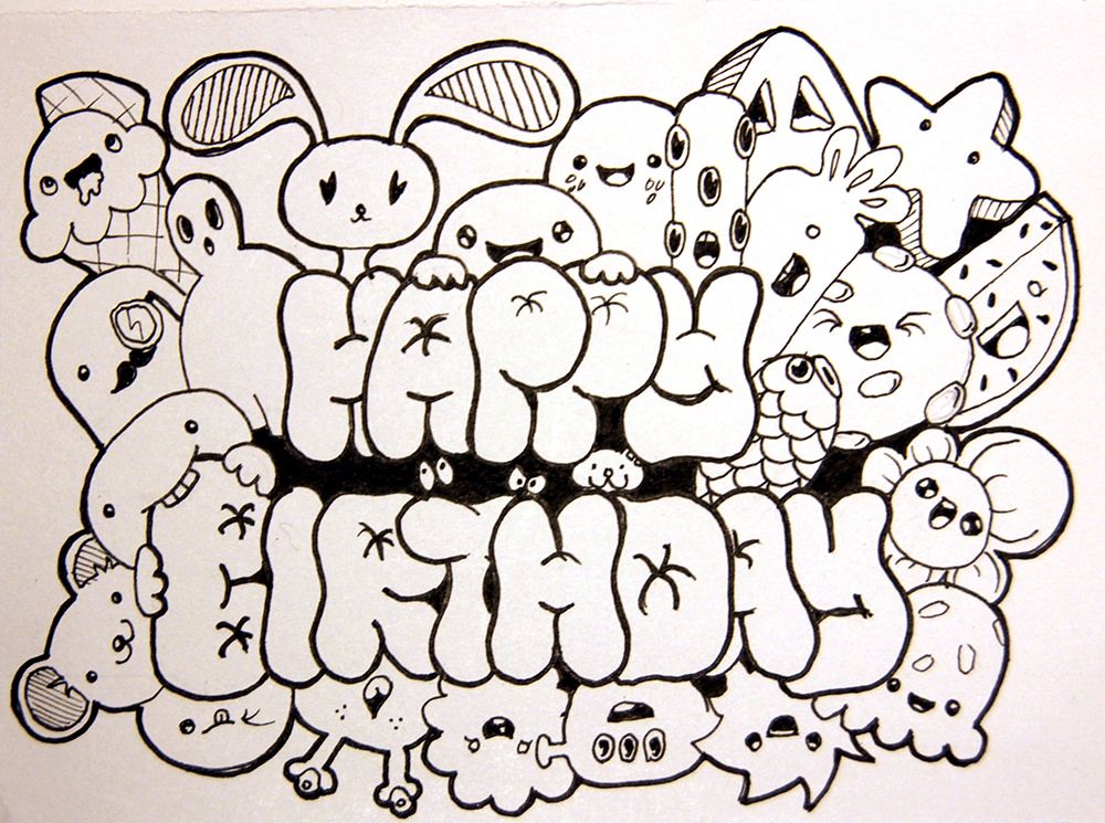 Detail Happy Birthday Graffiti Letters Nomer 32