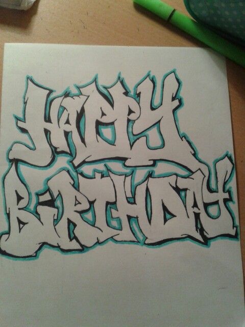 Detail Happy Birthday Graffiti Letters Nomer 6